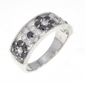 K18WG フラワー ダイヤモンド リング 1.07CT