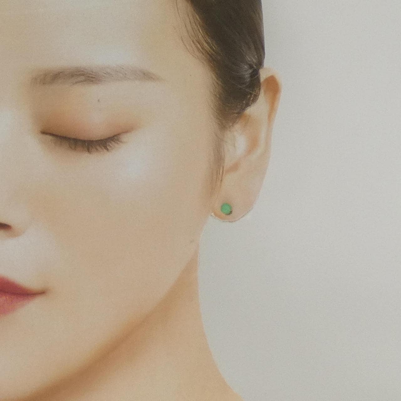 【新品】K18YG クリソプレーズ ピアス