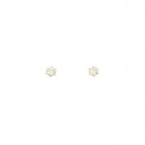 【新品】K18YG ソリティア ダイヤモンド ピアス 0.35CT