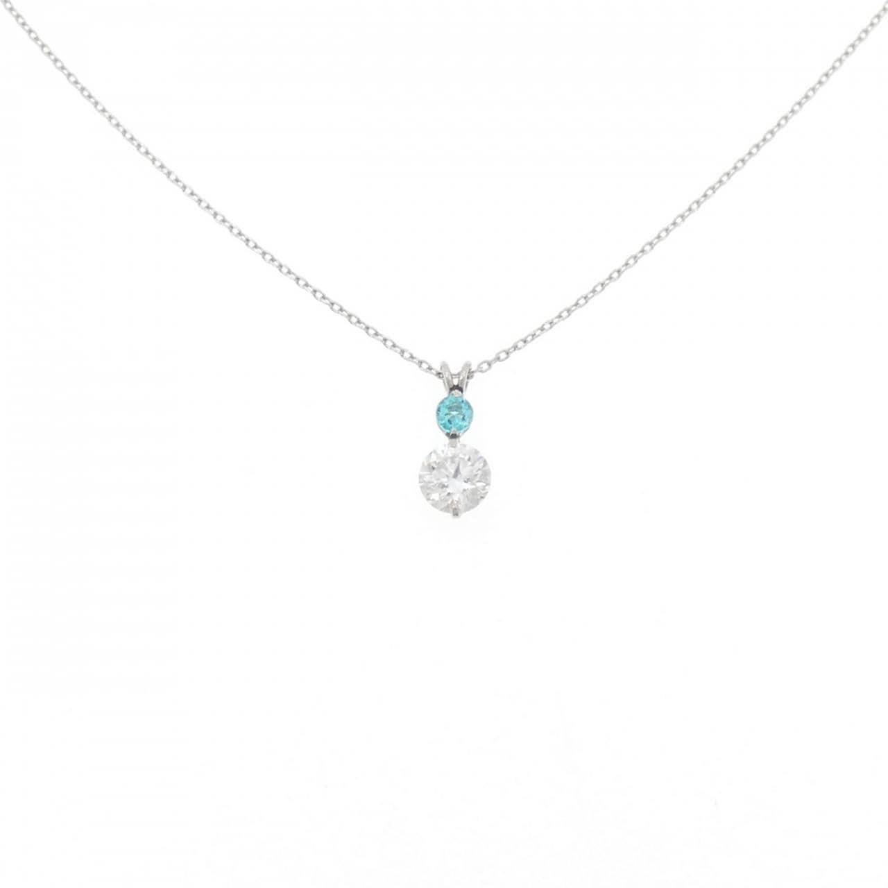 PT900/PT850 パライバトルマリン ネックレス 0.04CT