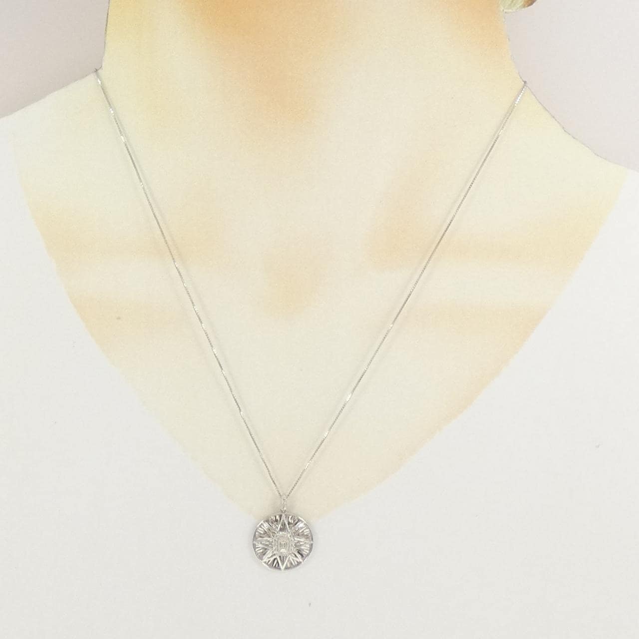 【新品】PT900/PT850 ダイヤモンド ネックレス 0.20CT
