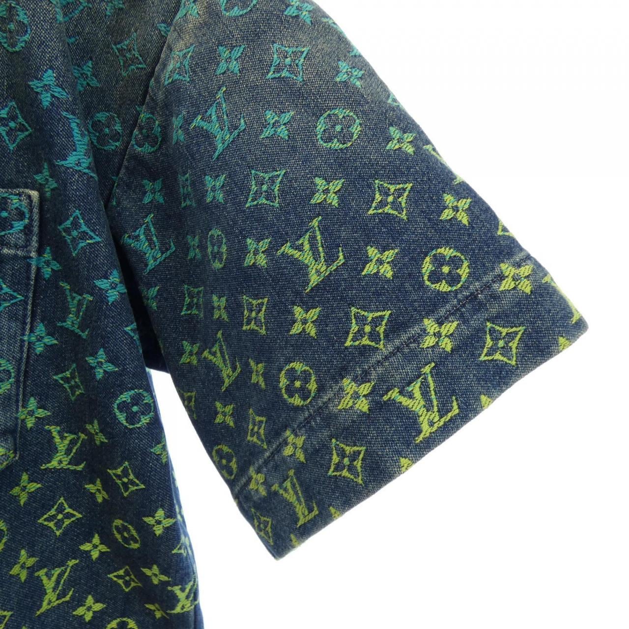 ルイヴィトン LOUIS VUITTON レインボーモノグラムショートスリブデニムシャツ HOS72XYM4 S／Sシャツ