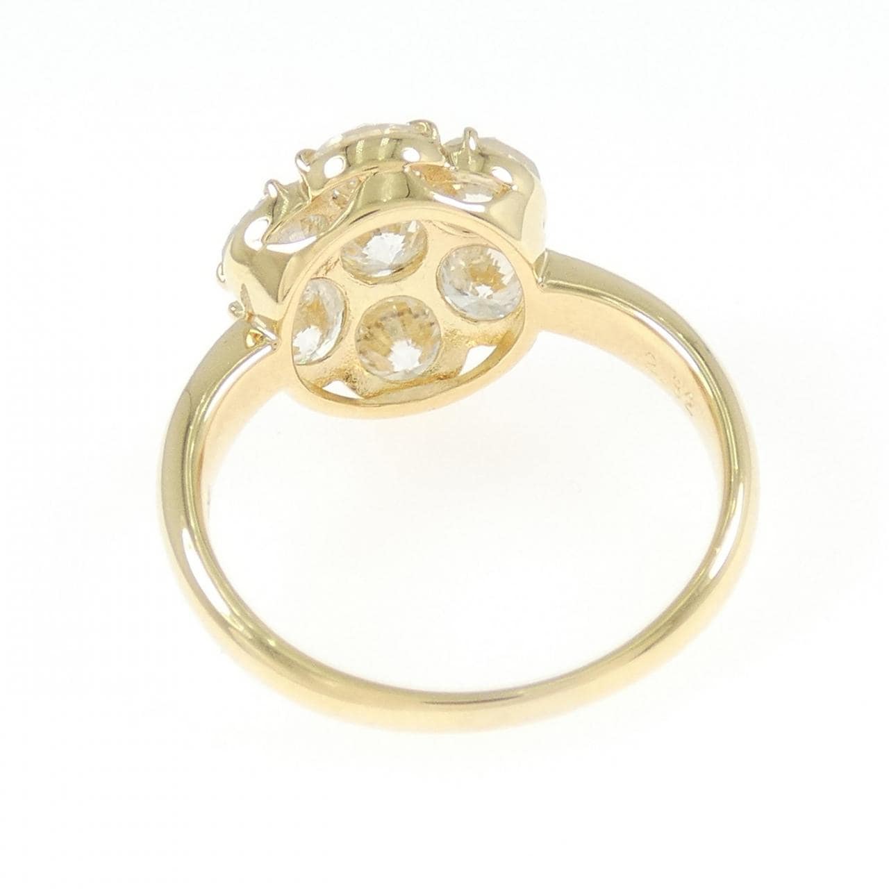 K18YG フラワー ダイヤモンド リング 2.32CT