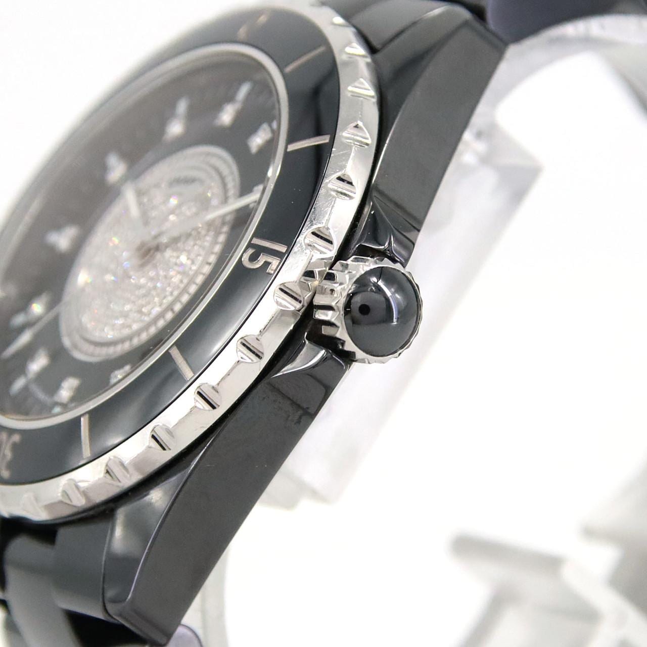 【ノーメンテナンス還元価格】シャネル J12 38mmセラミック･12P･センターパヴェ H1757 セラミック 自動巻