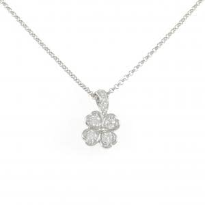 PT900/PT850 フラワー ダイヤモンド ネックレス 0.50CT