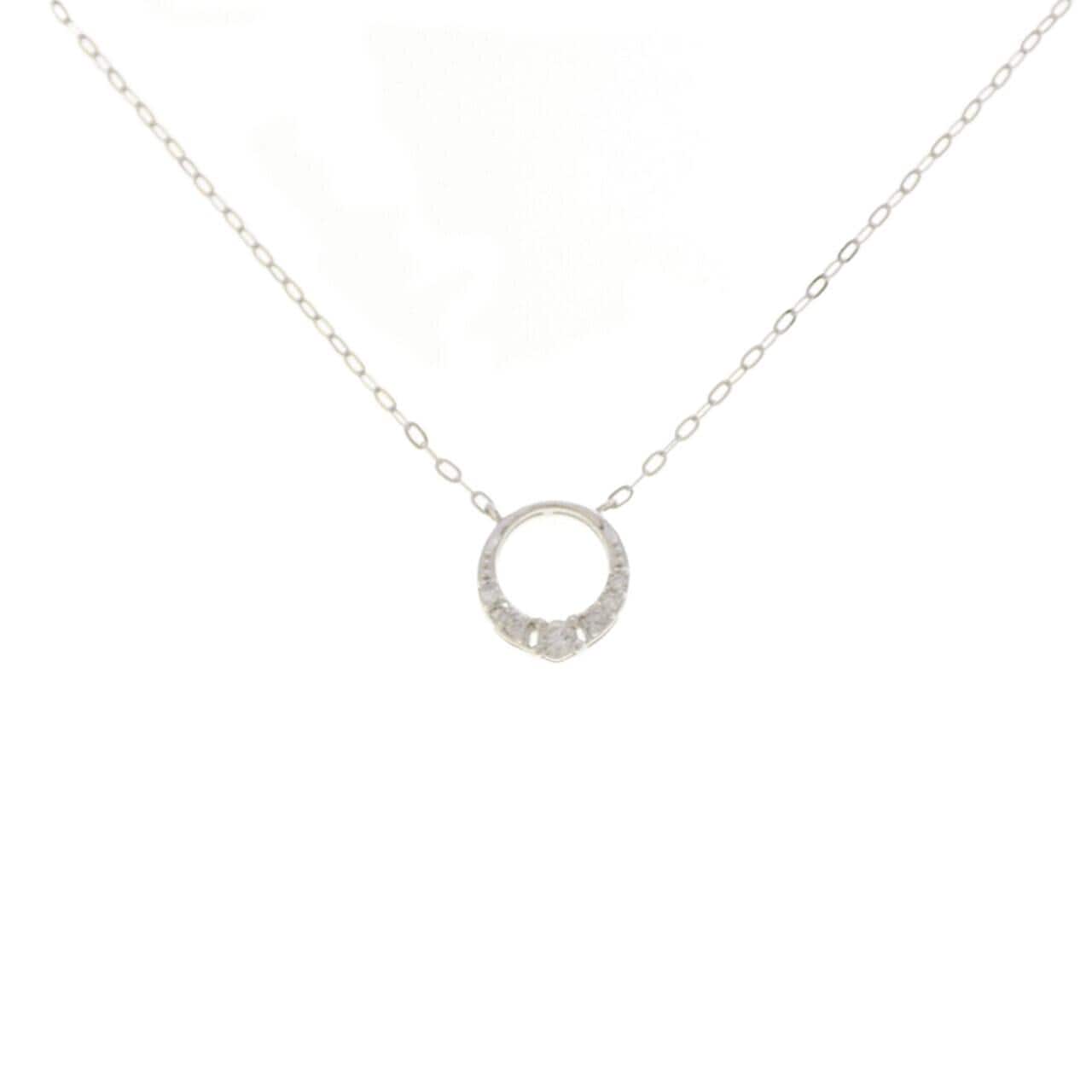 K18WG ダイヤモンド ネックレス 0.06CT