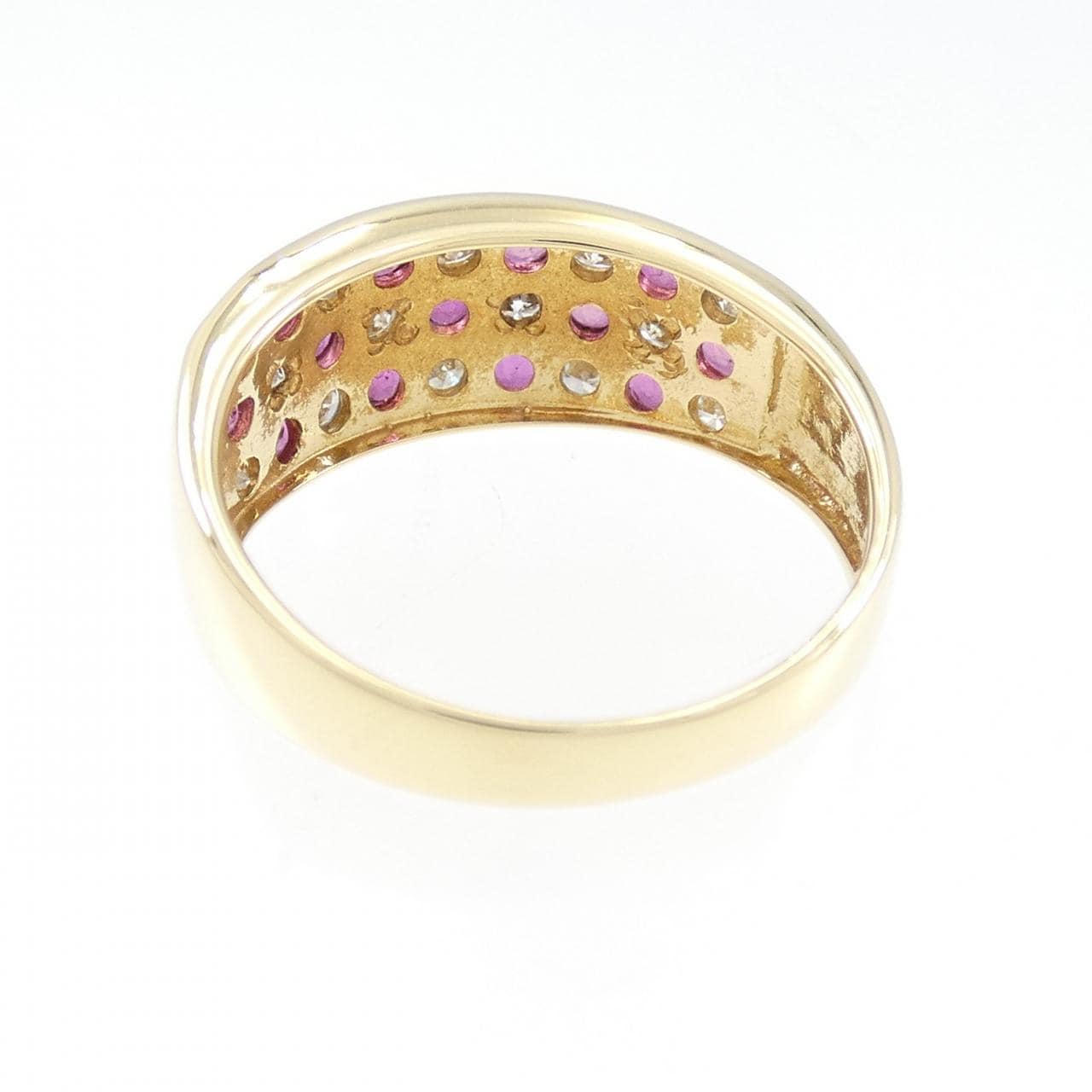 K18YG ルビー リング 0.60CT