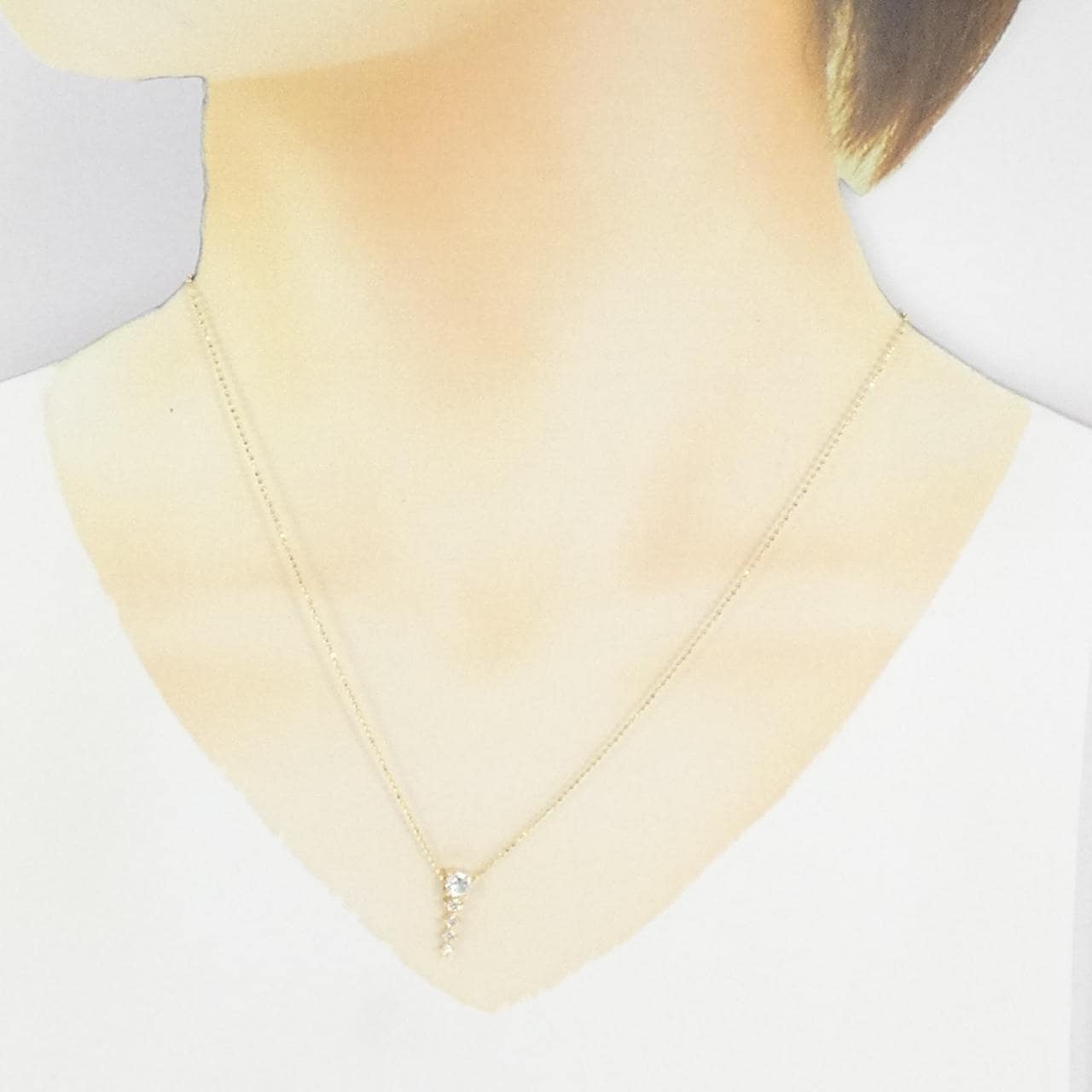 K18YG ダイヤモンド ネックレス 0.319CT