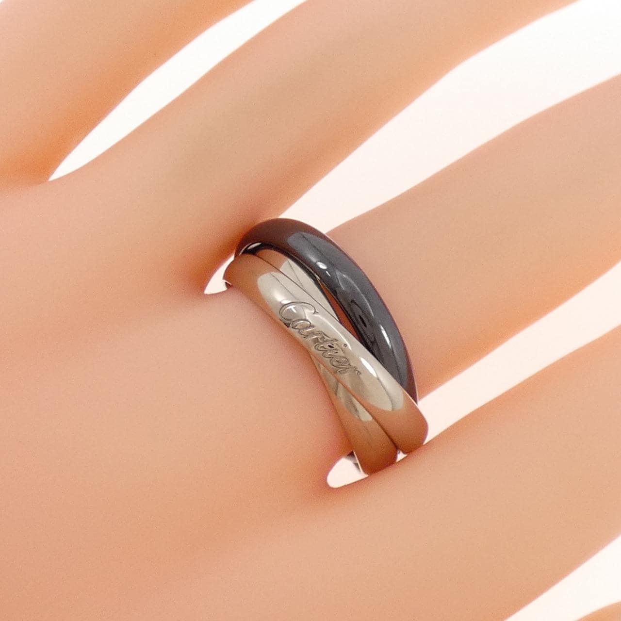 カルティエ トリニティ ブラック&ホワイト リング