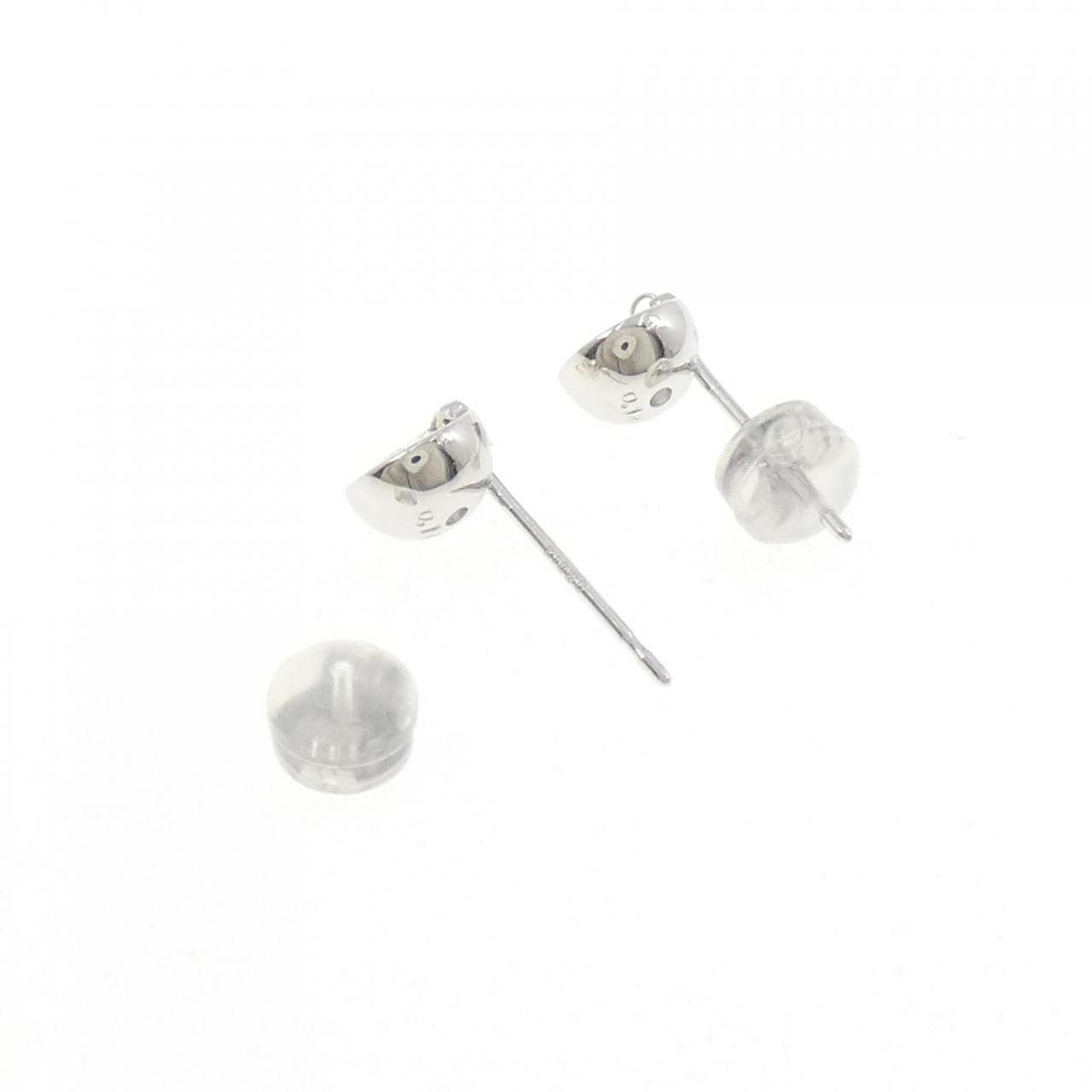 K18WG ダイヤモンド ピアス 0.372CT