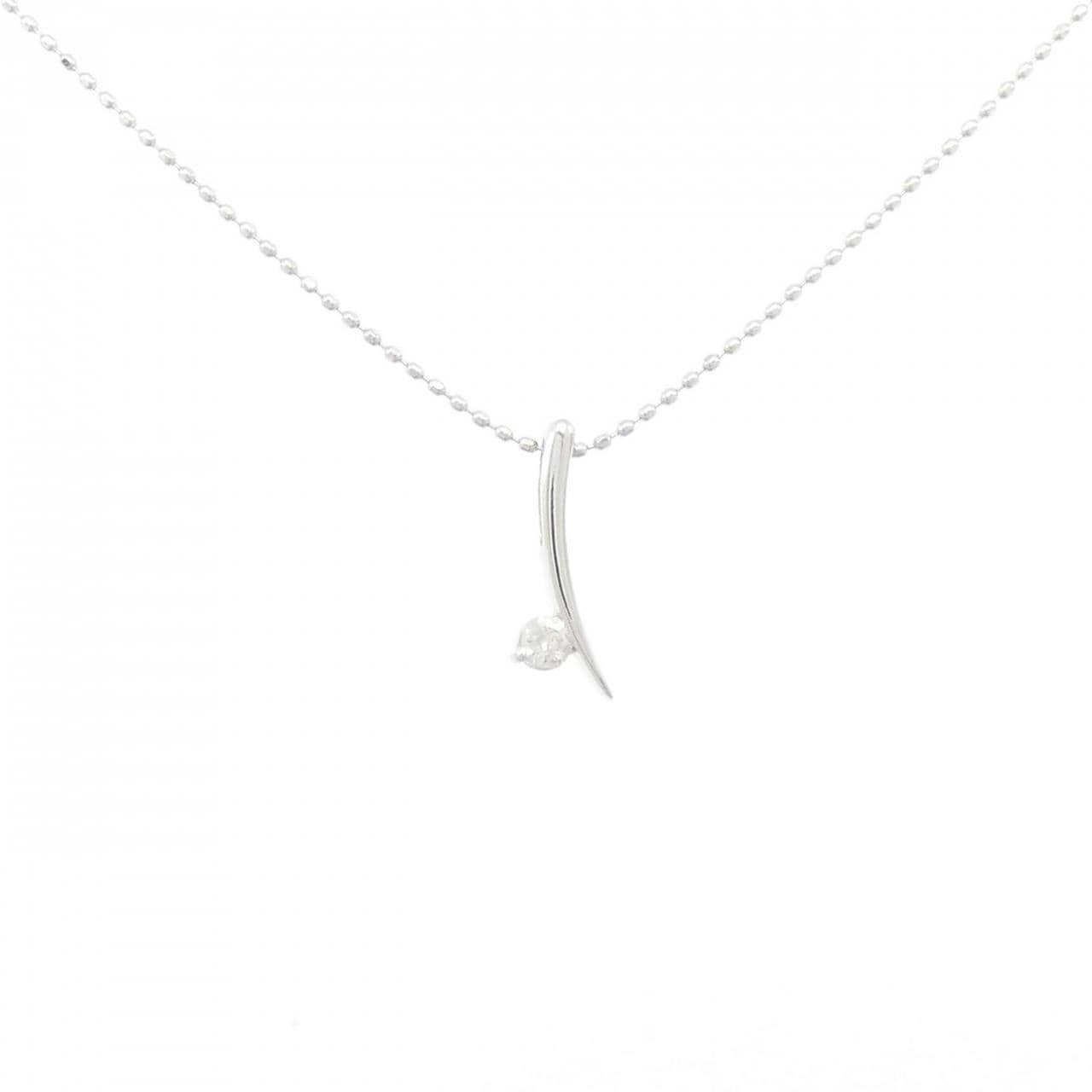 K18WG ダイヤモンド ネックレス 0.07CT