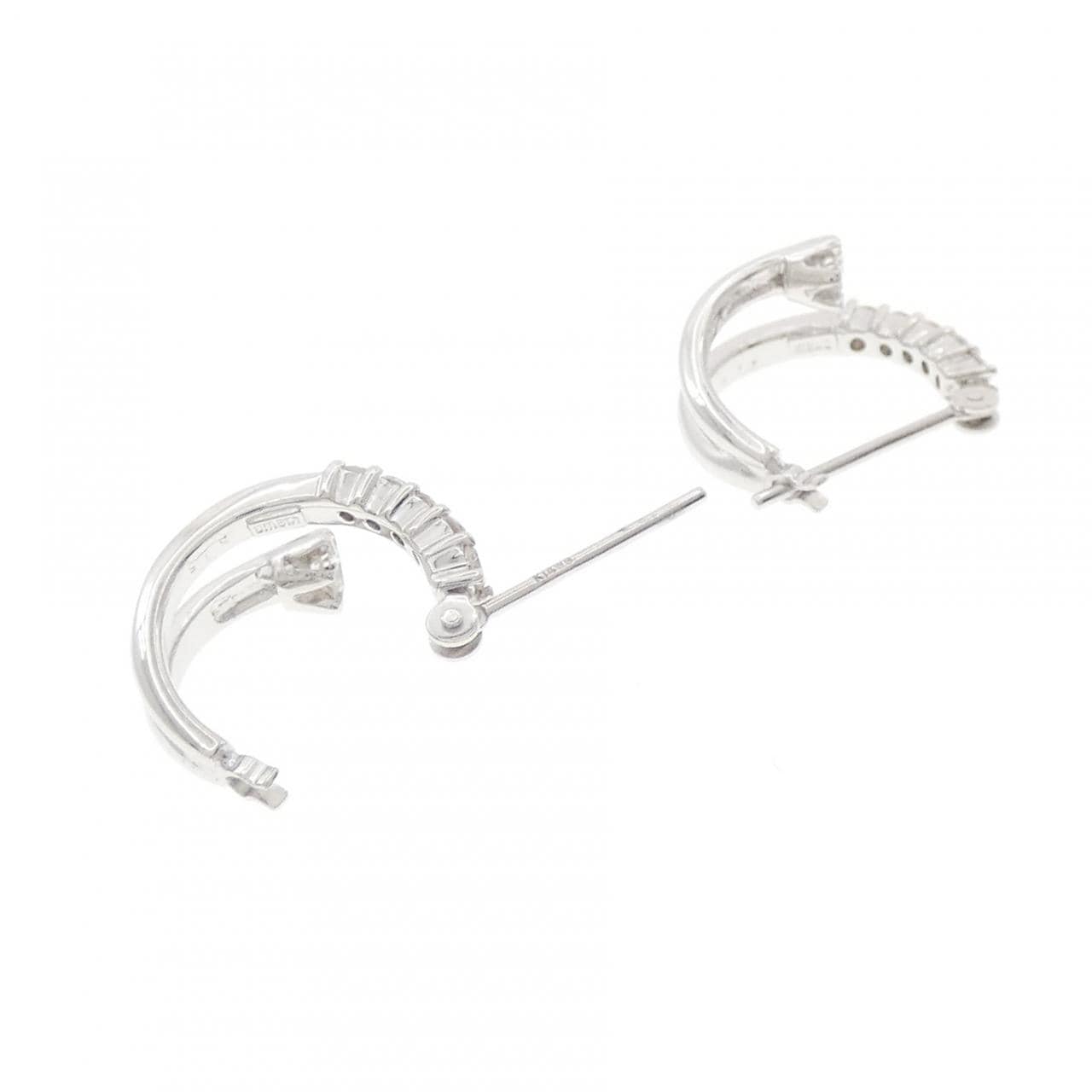 K18WG/K14WG ダイヤモンド ピアス 0.30CT