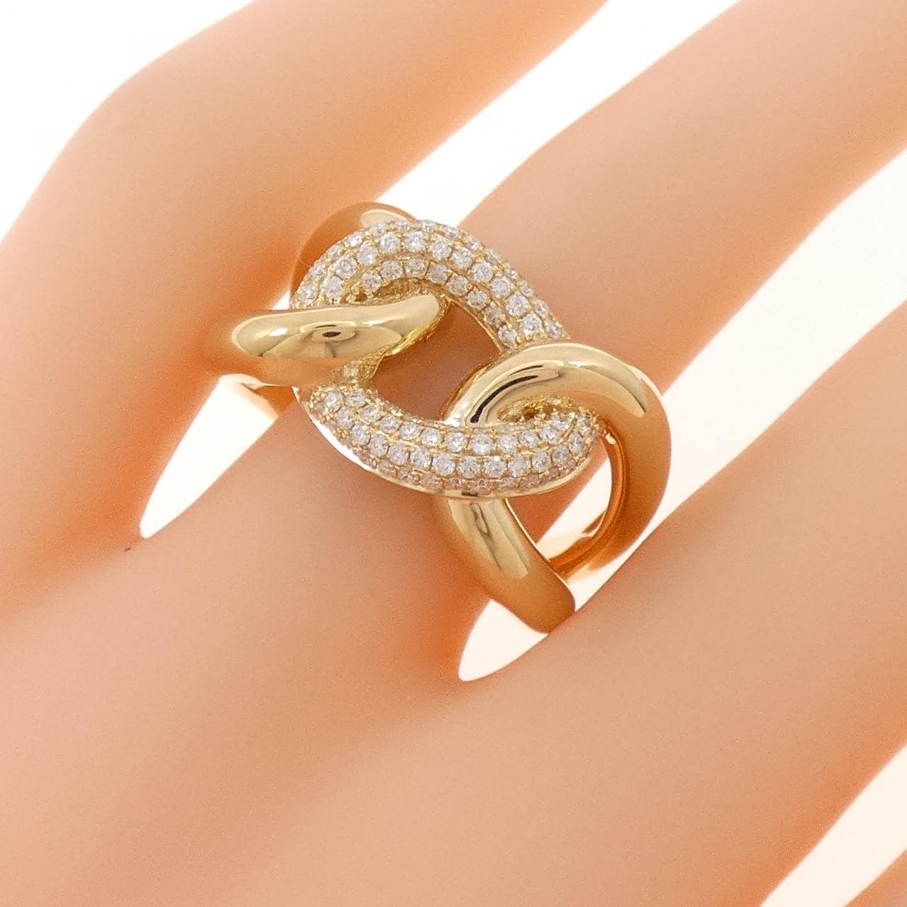 750YG ダイヤモンド リング 0.42CT