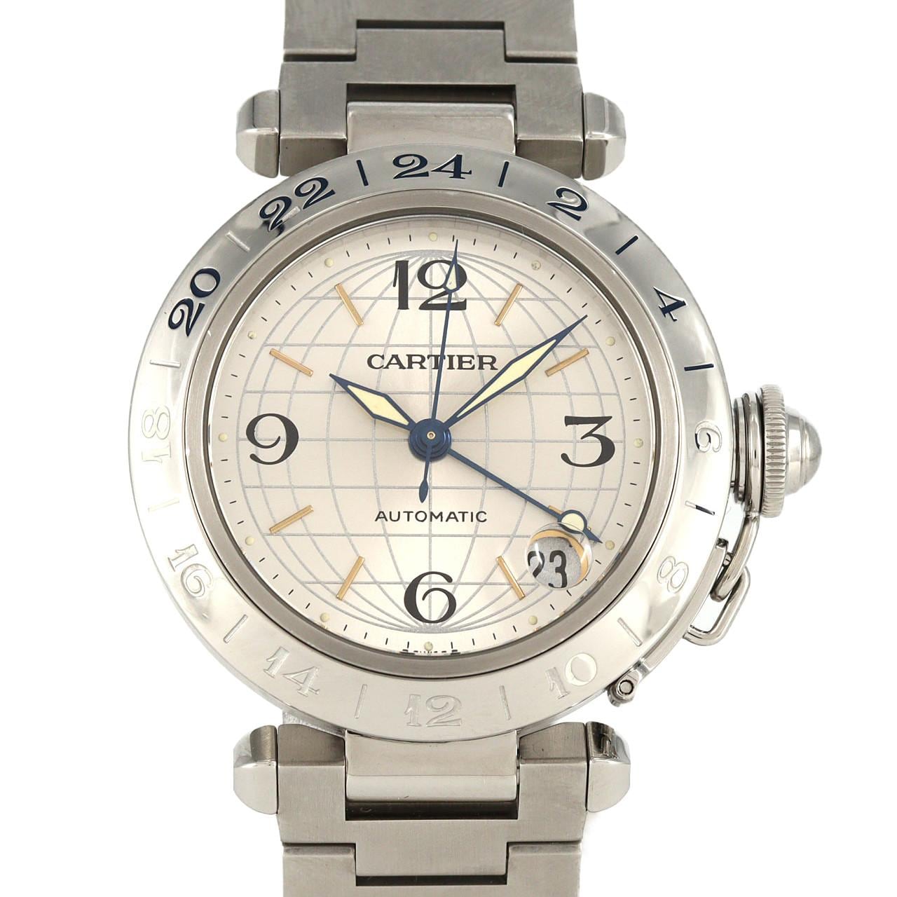 カルティエ パシャC GMT W31029M7 SS 自動巻