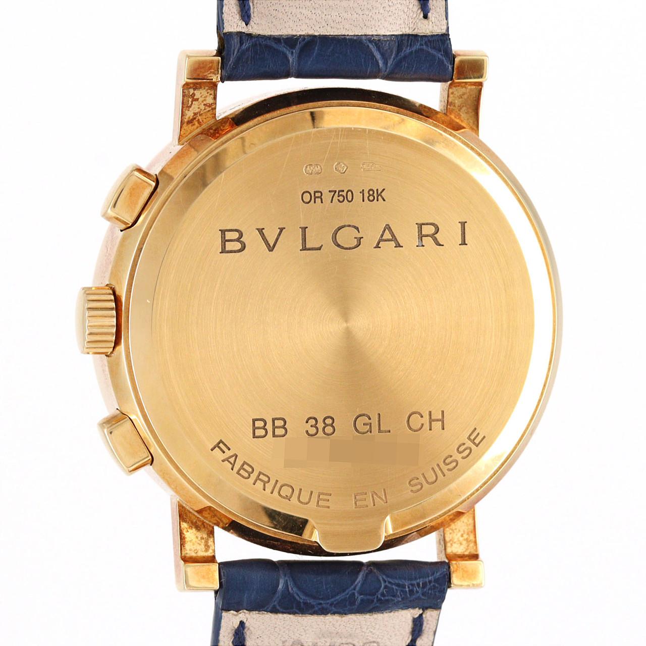 寶BVLGARI BVLGARI BVLGARI碼錶 黃金 BB38GLCH 黃金自動上弦