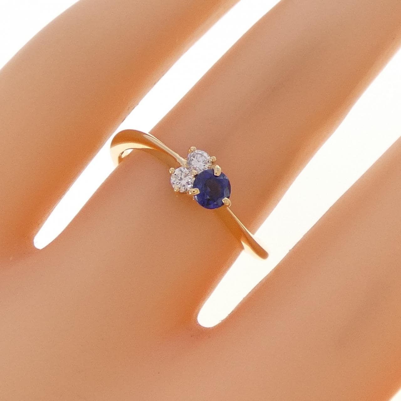 K18YG サファイヤ リング 0.29CT