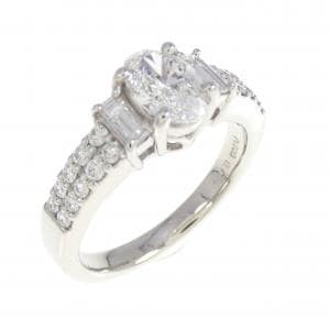 【リメイク】PT900 ダイヤモンド リング 0.724CT F SI2 オーバルカット