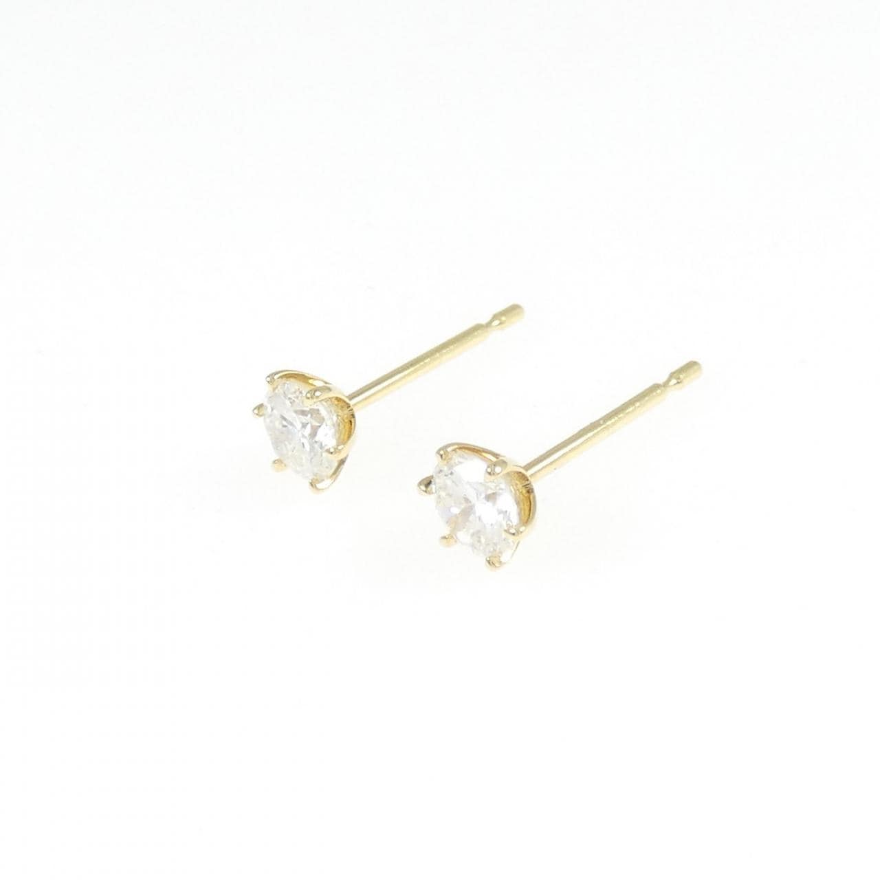 【リメイク】K18YG/ST ダイヤモンド ピアス 0.242CT 0.248CT E-F VVS2-VS1 VG-GOOD