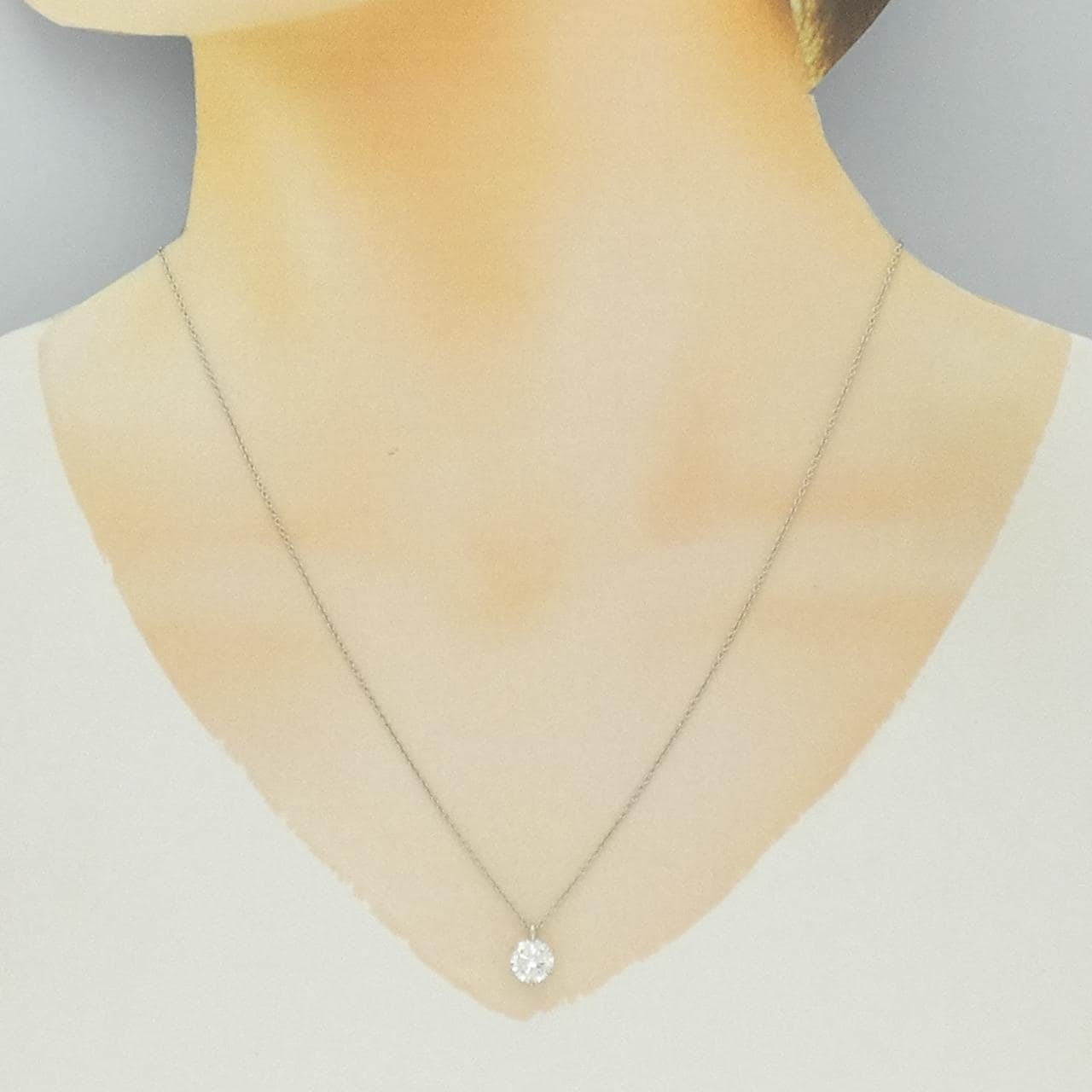 【リメイク】PT900/PT850 ダイヤモンド ネックレス 1.029CT E SI2 EXT
