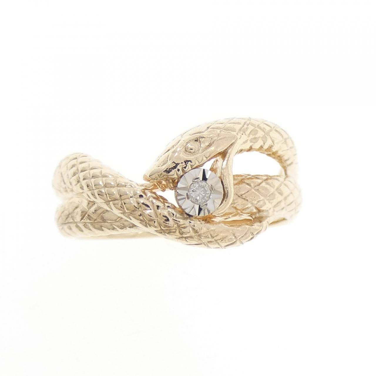 K10PG/K10WG スネーク ダイヤモンド リング