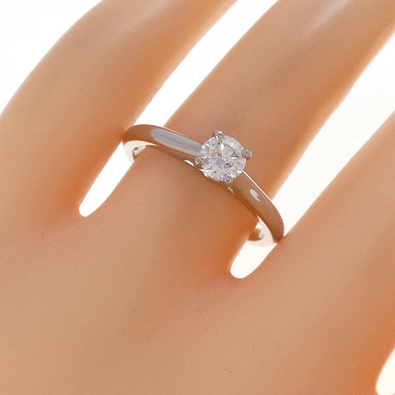 カルティエ 1895 ソリテール リング 0.38CT H VVS2 3EXT