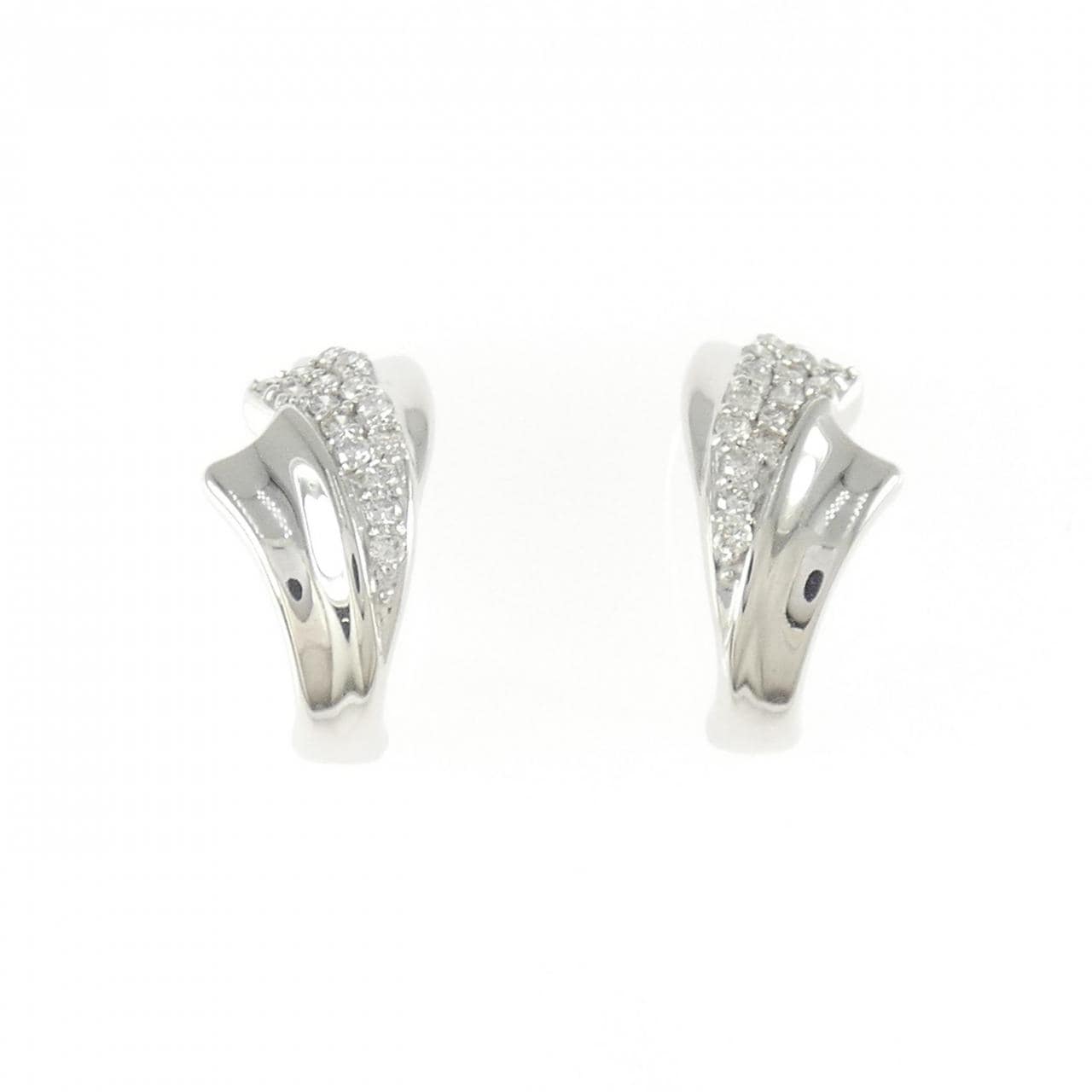 K18WG ダイヤモンド ピアス 0.30CT