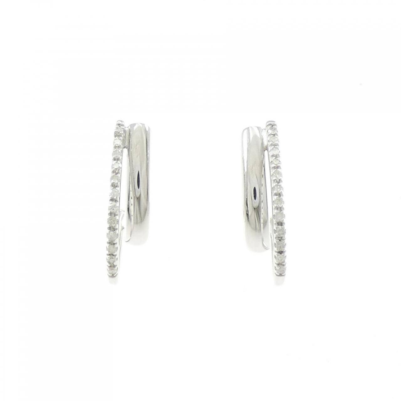 750WG/K18WG ダイヤモンド ピアス