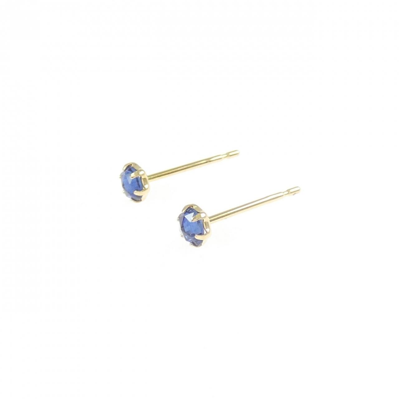 【新品】K18YG サファイヤ ピアス 0.22CT