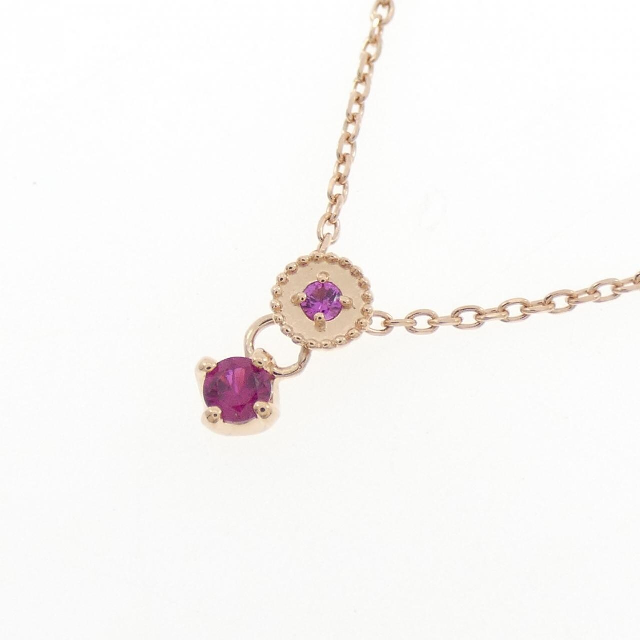 K10PG ルビー ネックレス