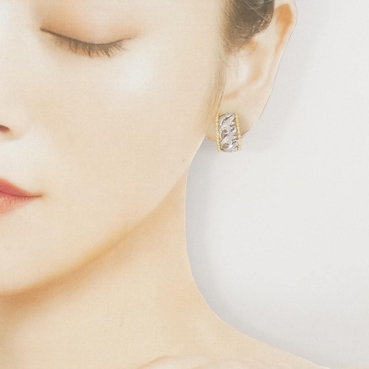 K18YG/PT900 ダイヤモンド ピアス/イヤリング 0.20CT