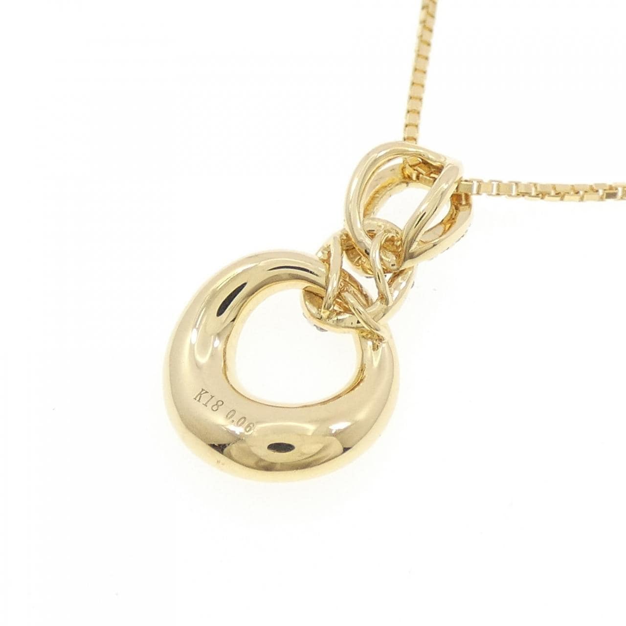 K18YG ダイヤモンド ネックレス 0.06CT