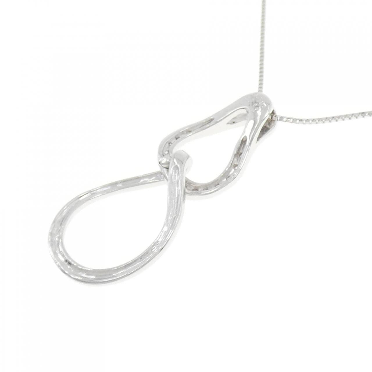 K18WG ダイヤモンド ネックレス 0.13CT