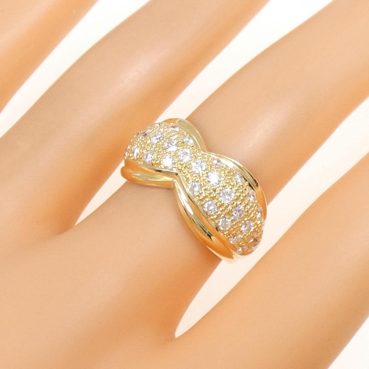 K18YG ダイヤモンド リング 0.72CT