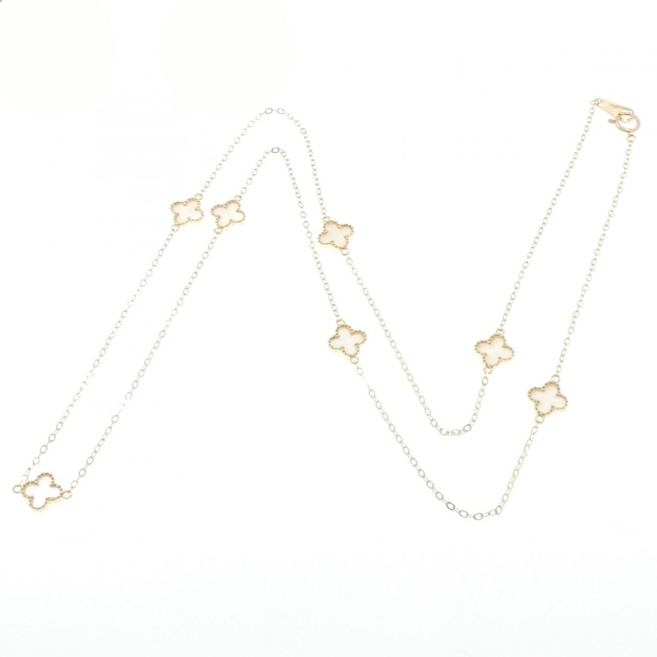 K18YG Flower Mother of Pearl Necklace