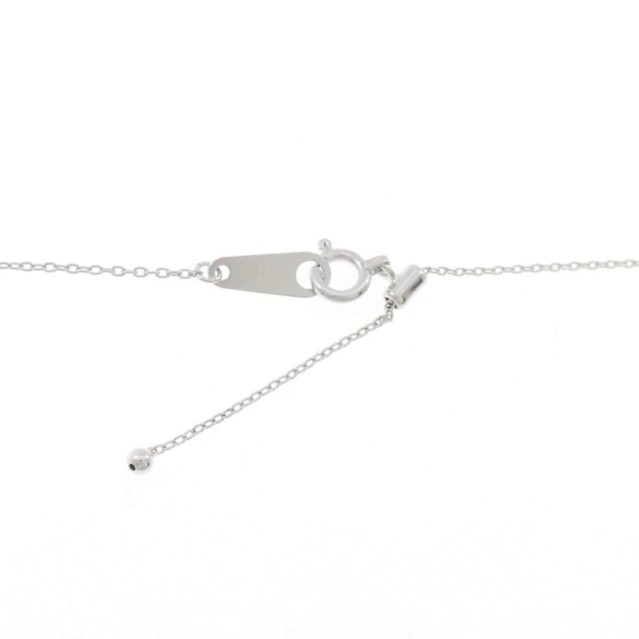 K18WG ナンバー3 ダイヤモンド ネックレス 0.18CT
