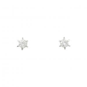 PT900 ソリティア ダイヤモンド ピアス 0.50CT