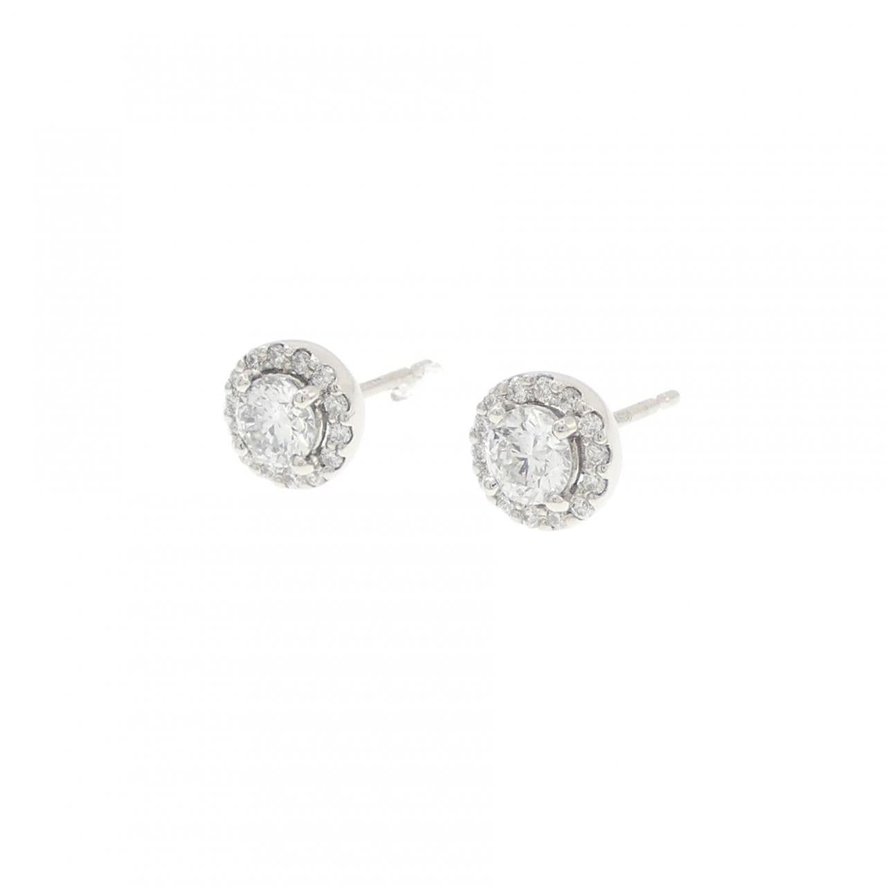 【リメイク】PT900/ST ダイヤモンド ピアス 0.248CT 0.263CT D SI1-2 VG
