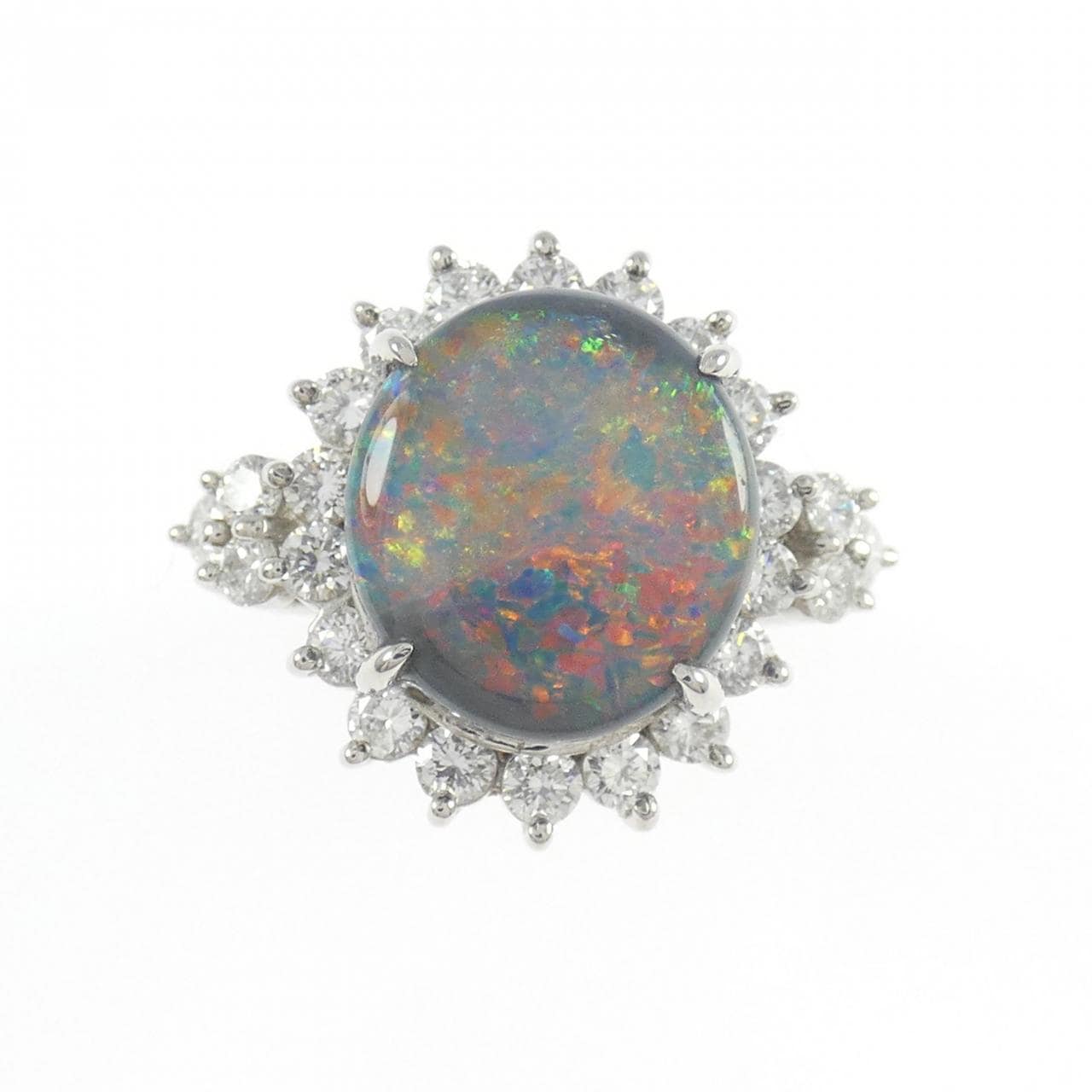 PT900 ブラックオパール リング 4.87CT