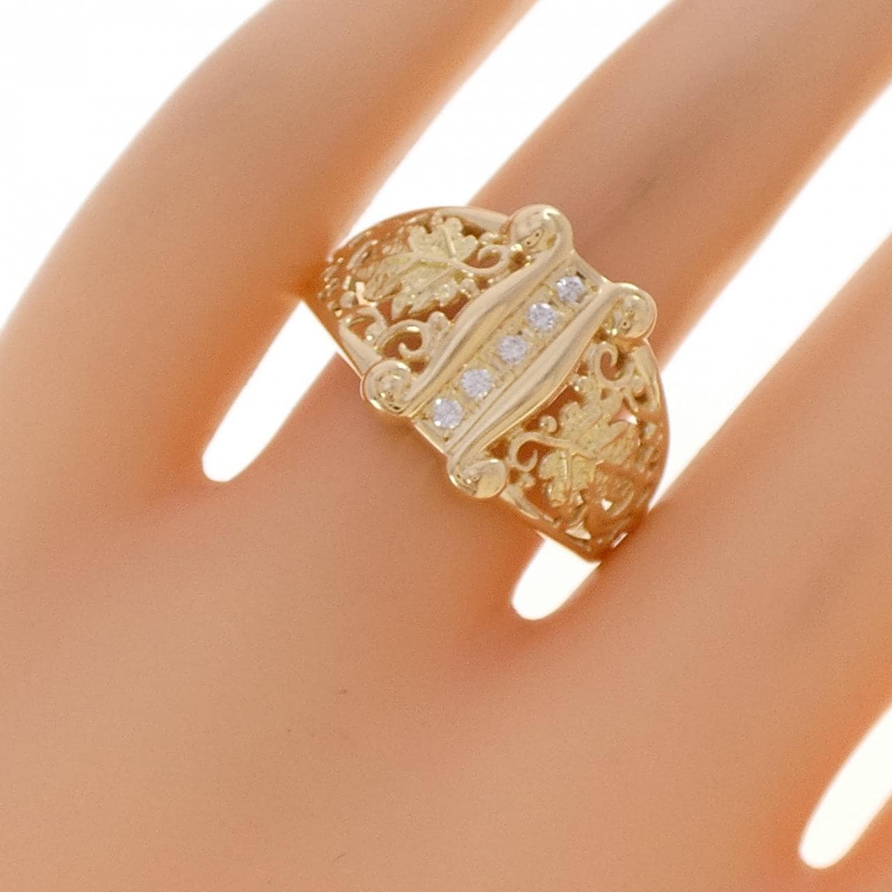 K18YG ダイヤモンド リング 0.07CT