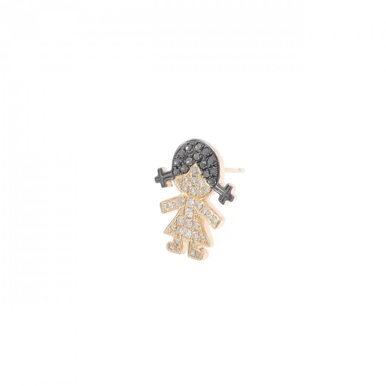 K18PG ダイヤモンド ピアス 0.30CT 片耳