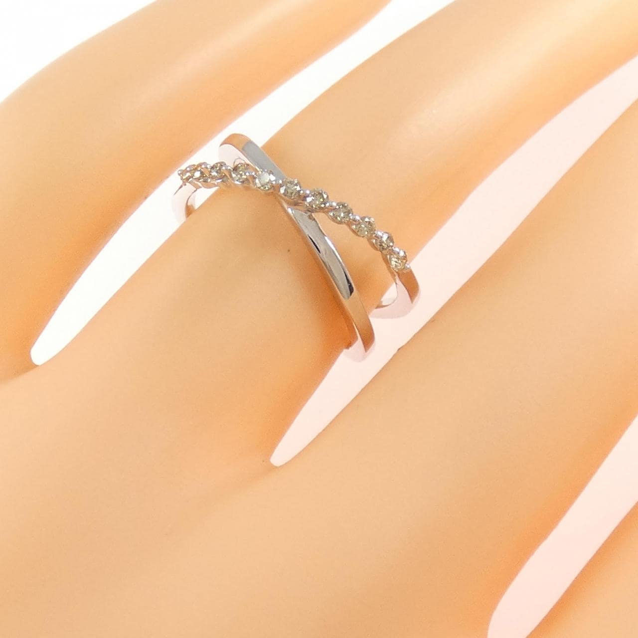 K18WG ダイヤモンド リング 0.15CT
