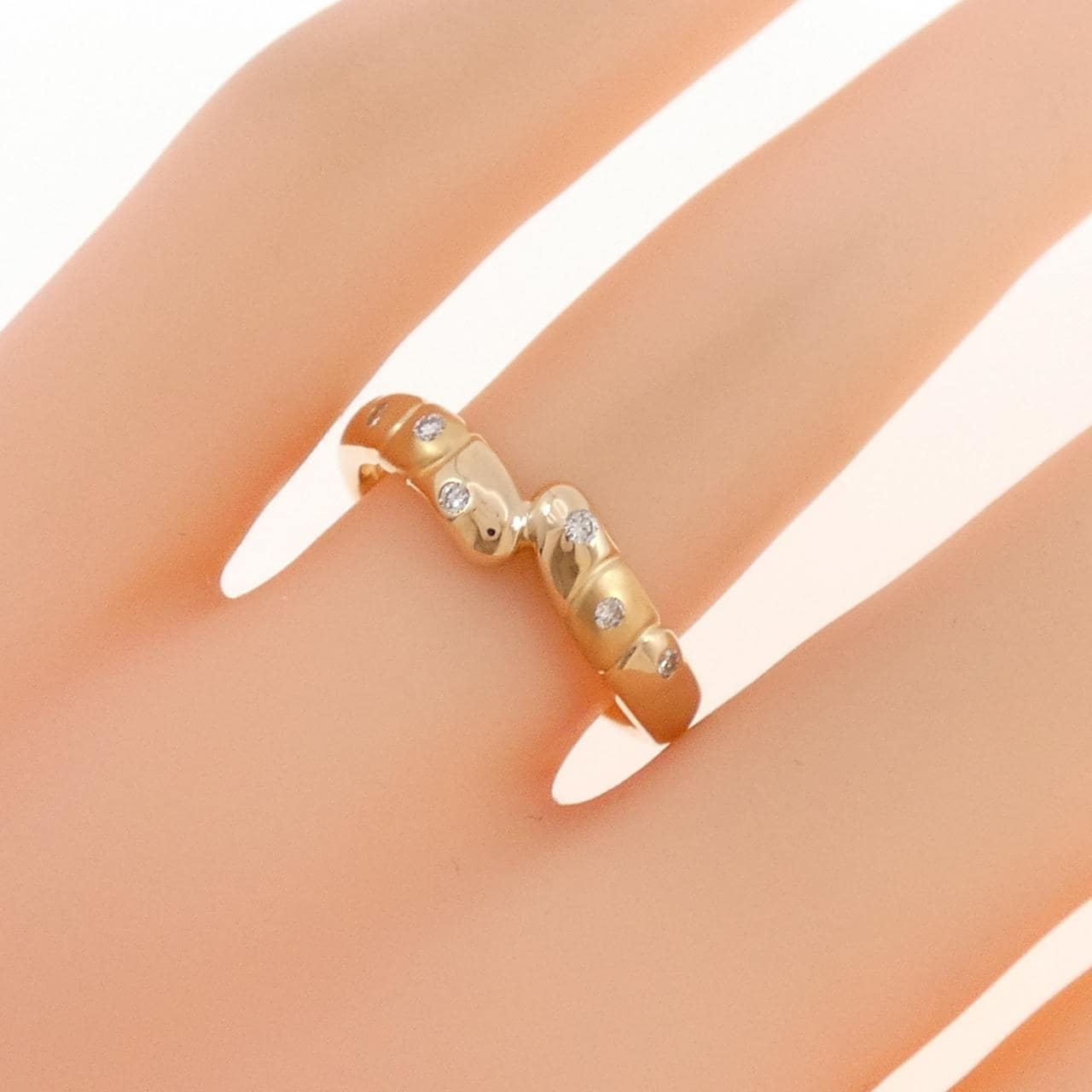 K18PG ダイヤモンド リング 0.07CT