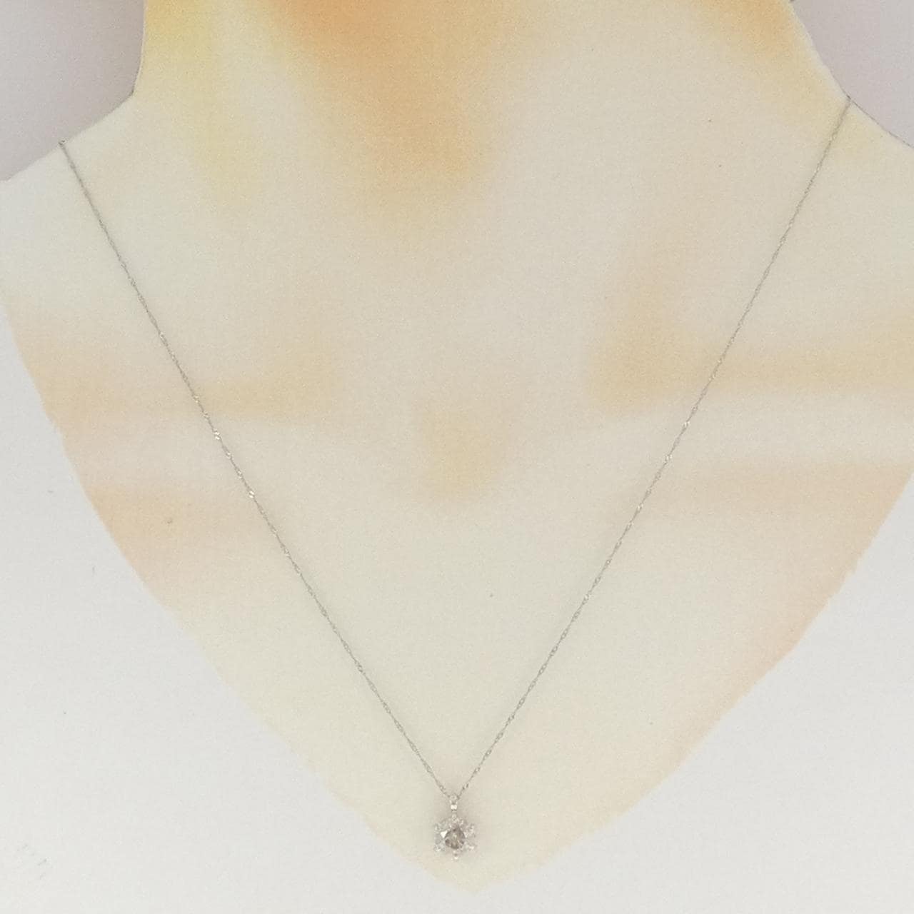 PT999/PT850 ソリティア ダイヤモンド ネックレス 1.00CT