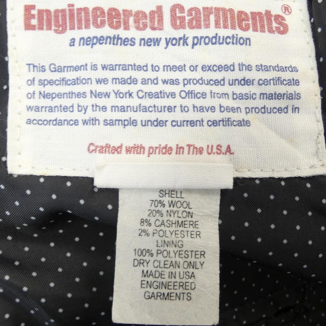 工装外套ENGINEERED GARMENTS夹克