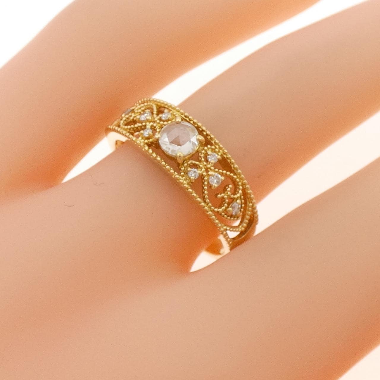 K18YG ダイヤモンド リング 0.18CT