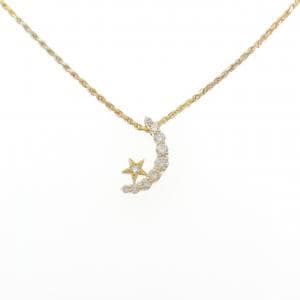 K18YG/750YG ムーン×スター ダイヤモンド ネックレス 1.00CT