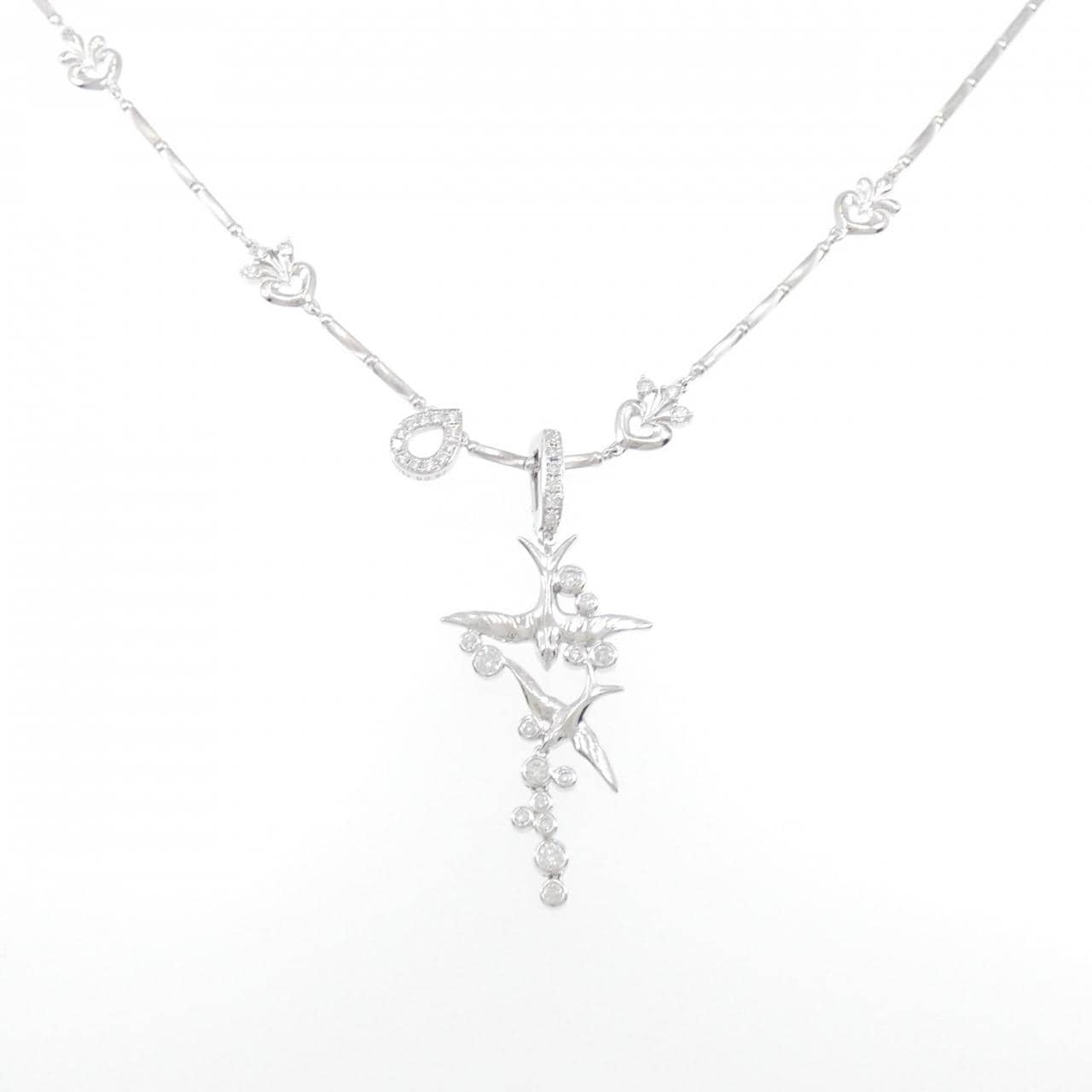 Genet Bird Diamond Necklace 0.27CT
