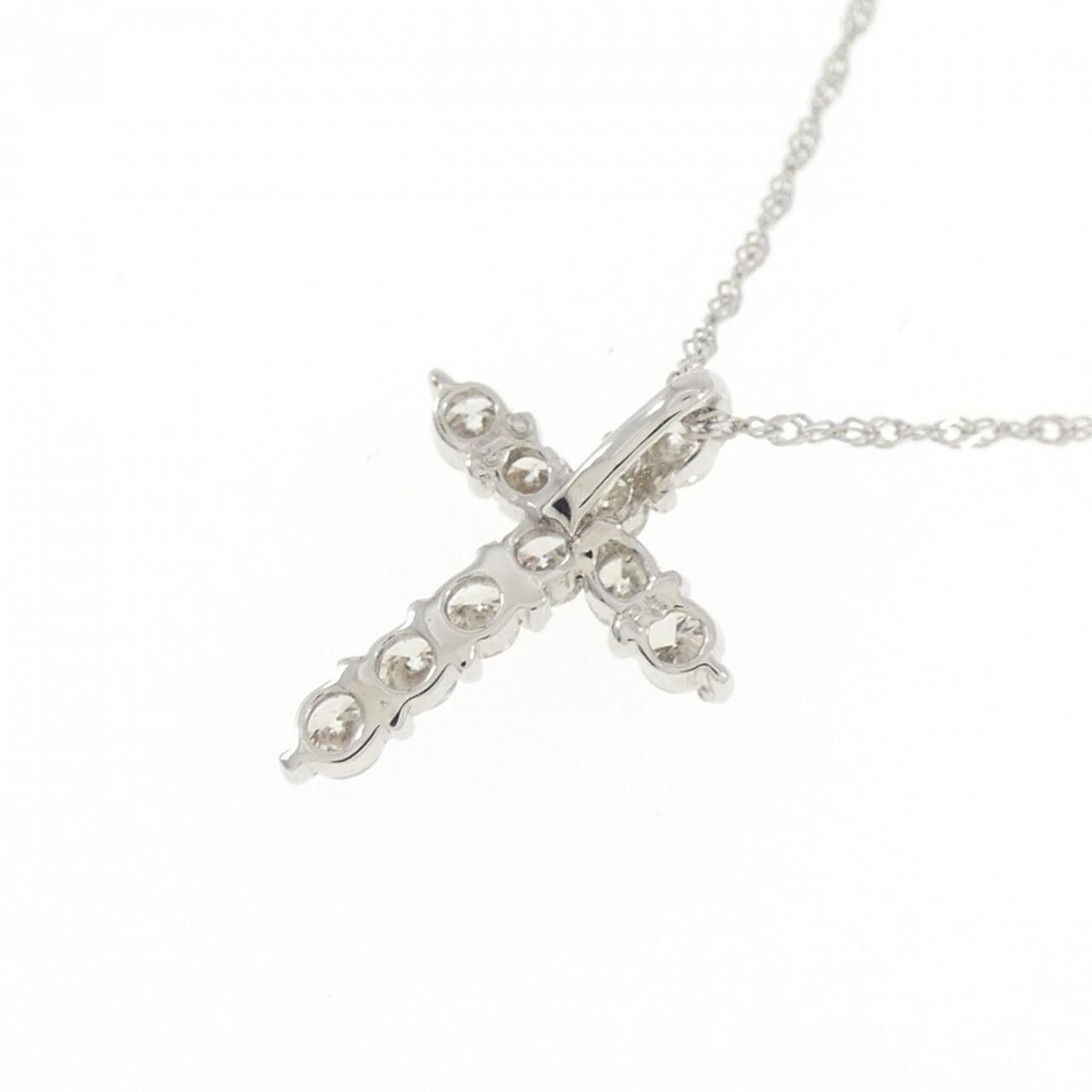 PT/PT850 クロス ダイヤモンド ネックレス 0.3CT