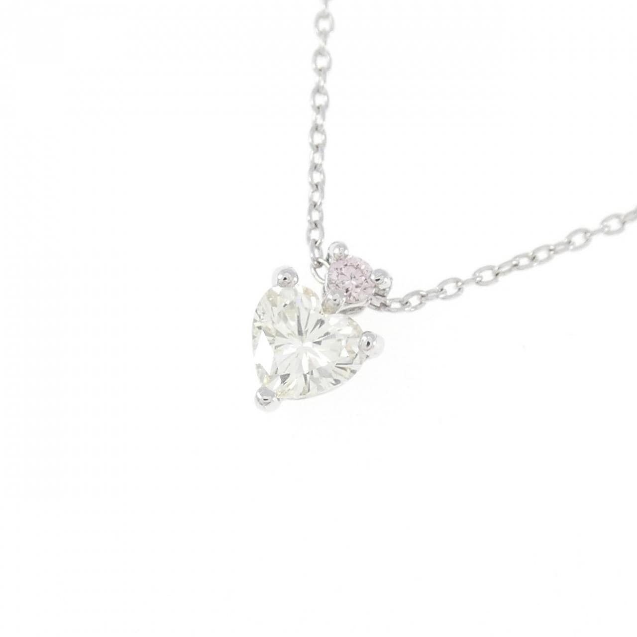 K18WG Heart Diamond Necklace 0.33CT