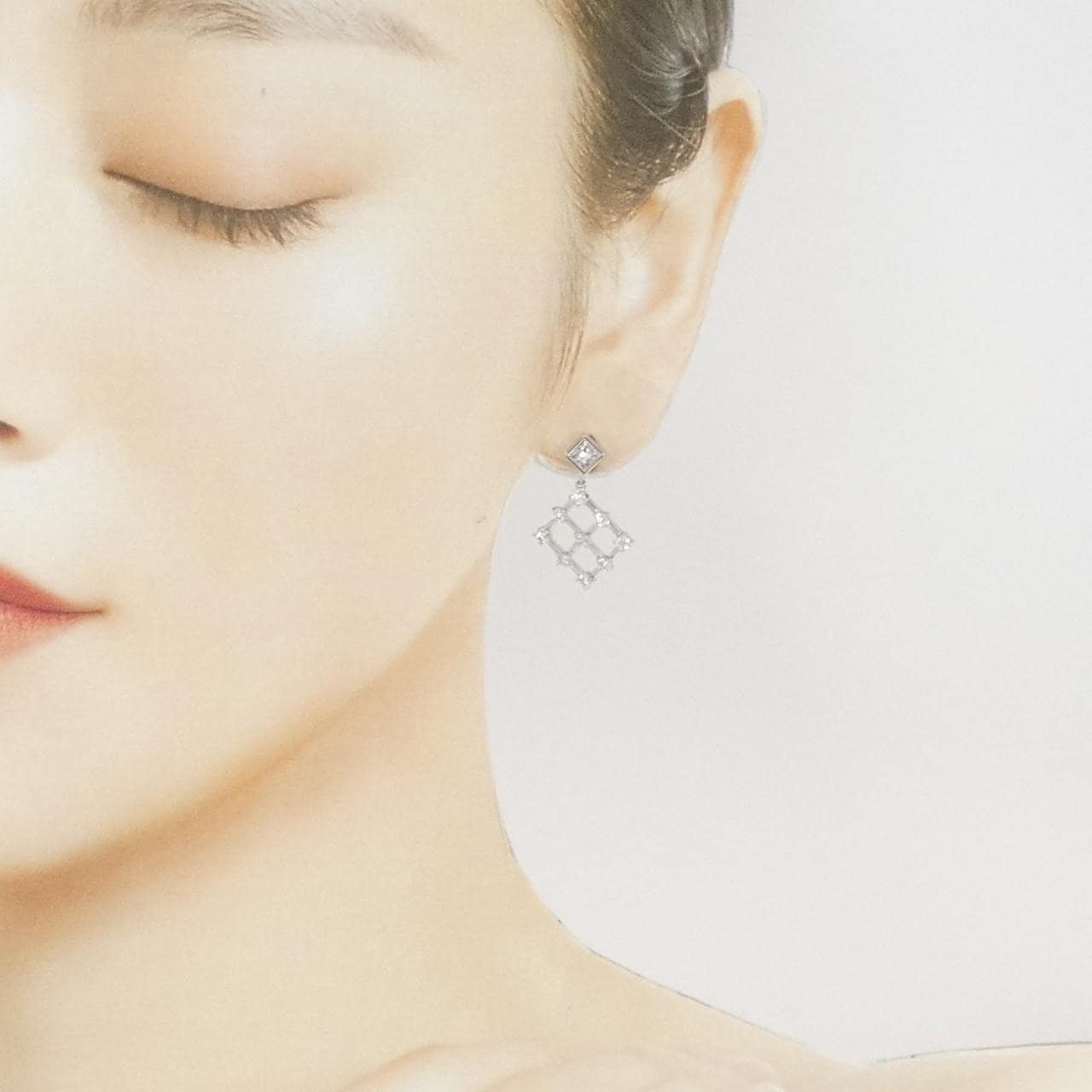 PT900 ダイヤモンド ピアス 1.34CT